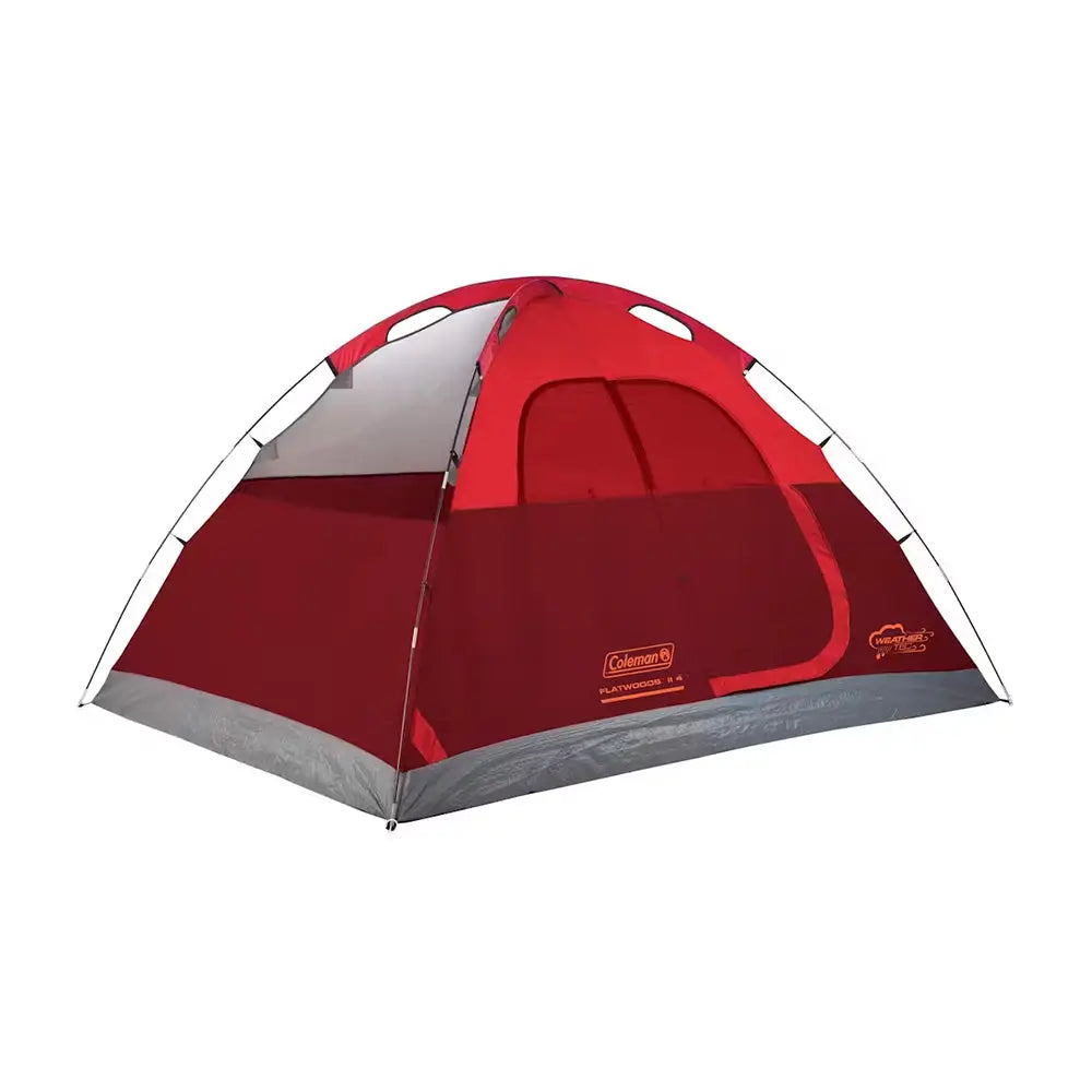 Coleman 4-Person Flatwoods II Lightweight Dome Camping Tent - Red [2207389] - Tents