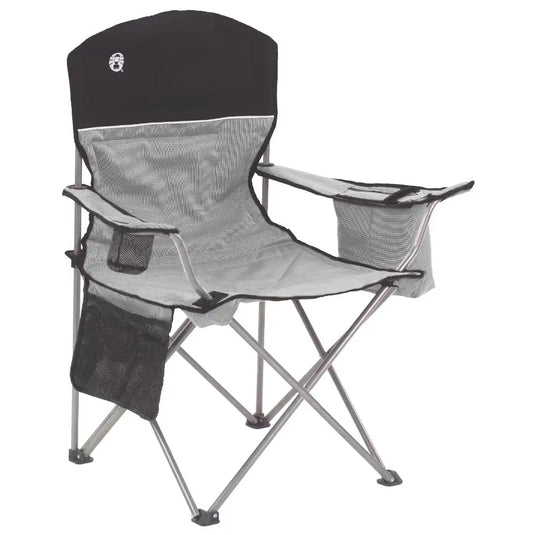 Grey Black Quad Cooler Chair Coleman - Camping