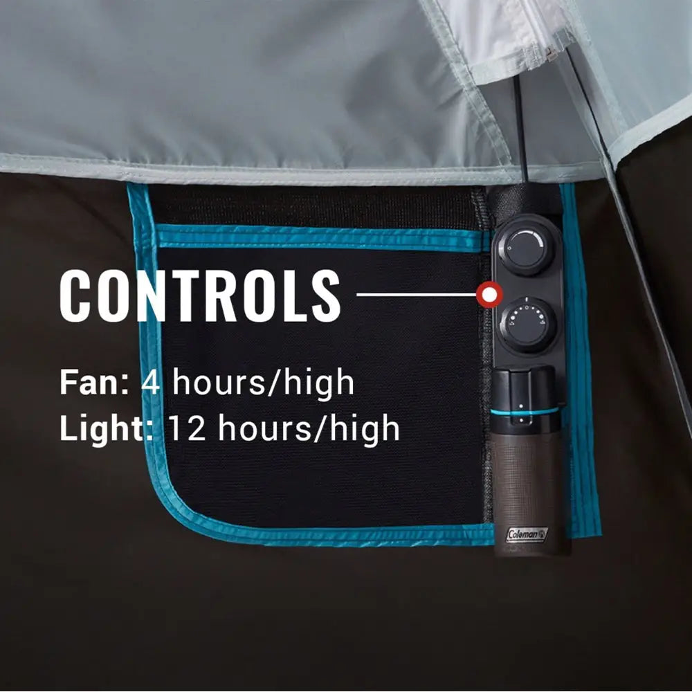 Coleman OneSource Rechargeable 4-Person Camping Dome Tent w/Airflow System LED Lighting [2000035457] - Tents