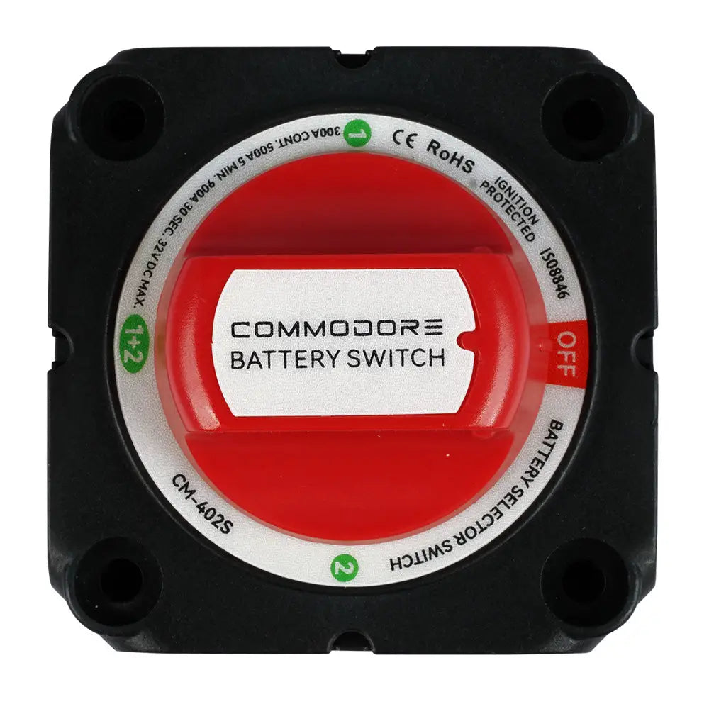 Commodore 4-Position Compact Dual Battery Selector Switch [CM-402S] - Battery Management