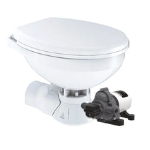 Commodore Quiet Flush Electric Toilet - Rear Macerator - Raw Water Pump - Regular Size [CM4RMT] - Marine Sanitation