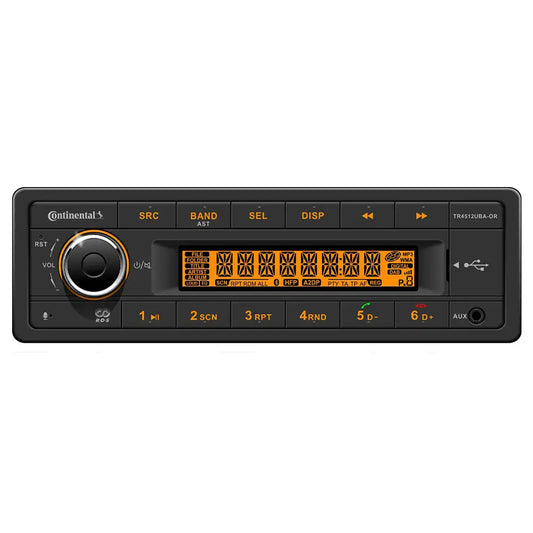 Continental Stereo w/AM/FM/BT/USB/PA System Capable - 12V [TR4512UBA-OR] - Stereos