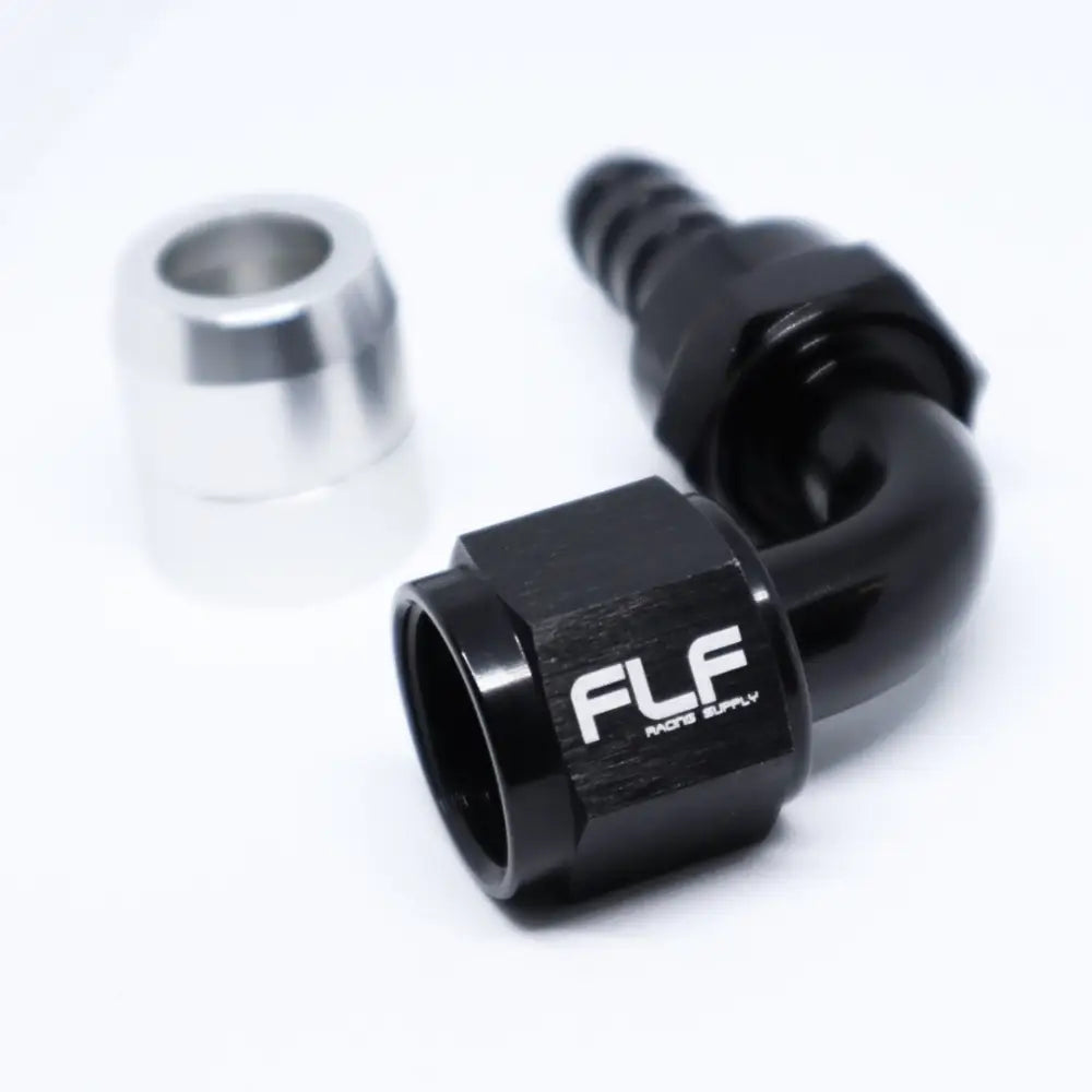 Crimp-On Swivel Hose End - 90 Degree AN - 10
