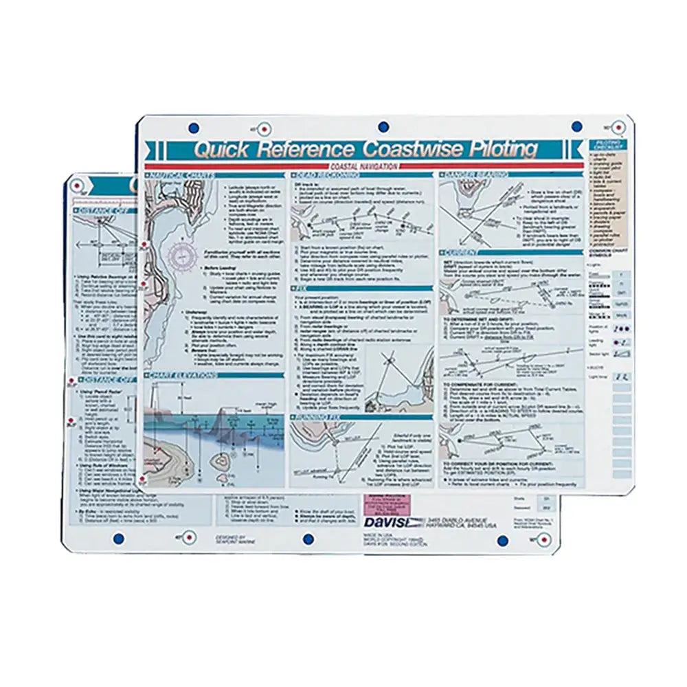 Davis Quick Reference Coastwise Piloting Card [126] - Accessories