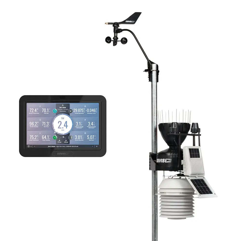 Davis Vantage Pro2 Wireless Weather Station w/WeatherLink Console 24hr Fan Aspirated Radiation Shield UV Solar Sensors