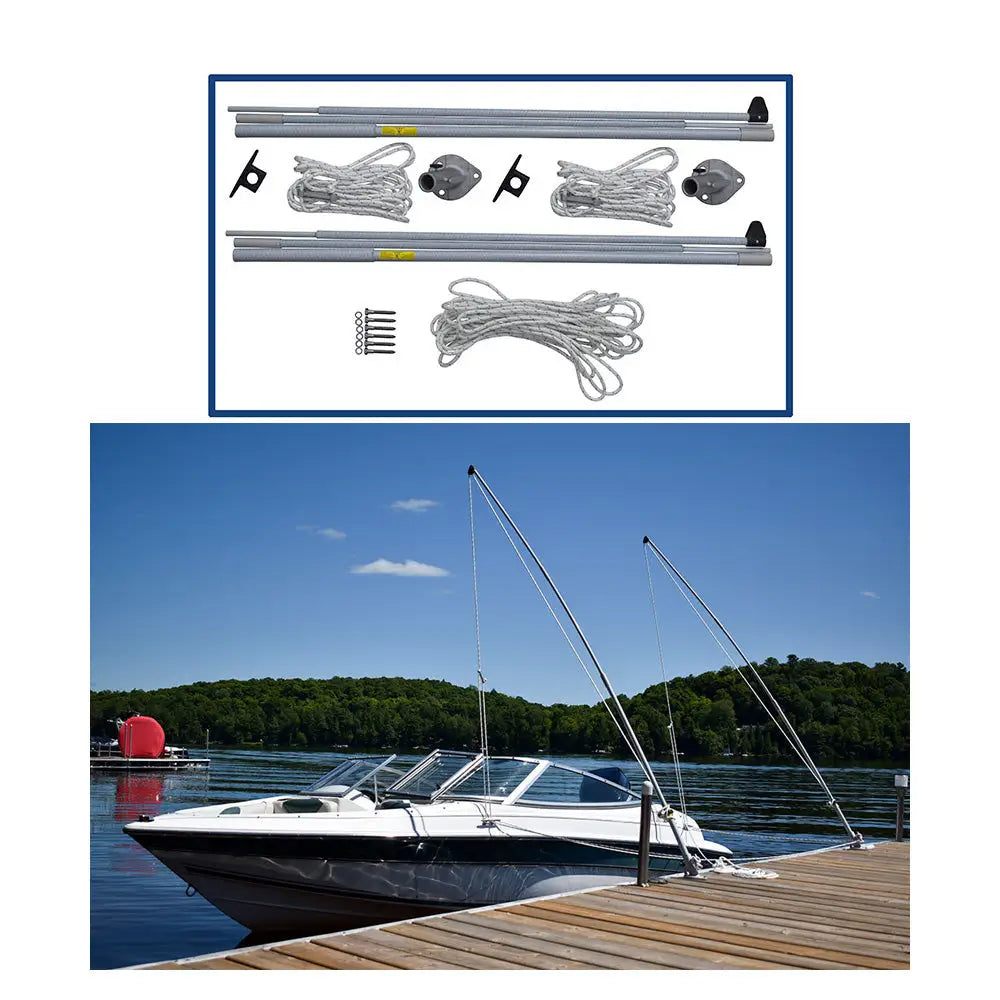 Dock Edge Supreme EZ-Stow Mooring Whips - 10’ - 4,000lbs - Up to 21’ [DE3330F] - Mooring Whips