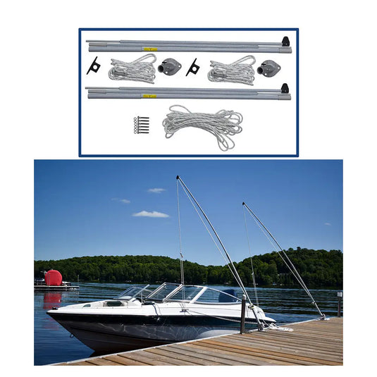 Dock Edge Supreme EZ-Stow Mooring Whips - 10’ - 4,000lbs - Up to 21’ [DE3330F] - Mooring Whips