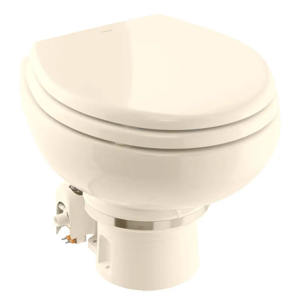 Dometic MasterFlush 7160 Bone Electric Macerating Toilet w/Orbit Base - Raw Water - 12V [9610007276] - Marine Sanitation