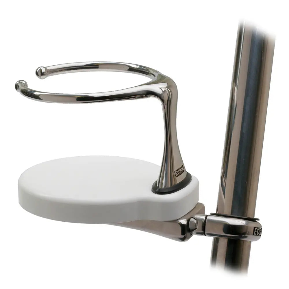 Edson Clamp-On Drink Holder - Single - White Poly [878WH-1-125] - Accessories