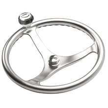 Edson Satin Finish Stainless Steel ComfortGrip 13’’ PowerWheel w/Knob Nut [1710WB-13WB-KIT] - Steering Wheels