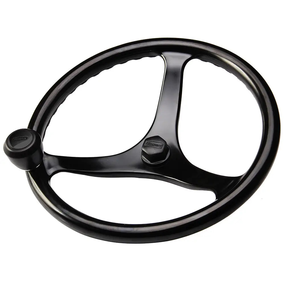 Edson ’Special Ops’ Powerwheel - Black w/Black Nut Knob [1710BL-13B-KIT] - Steering Wheels