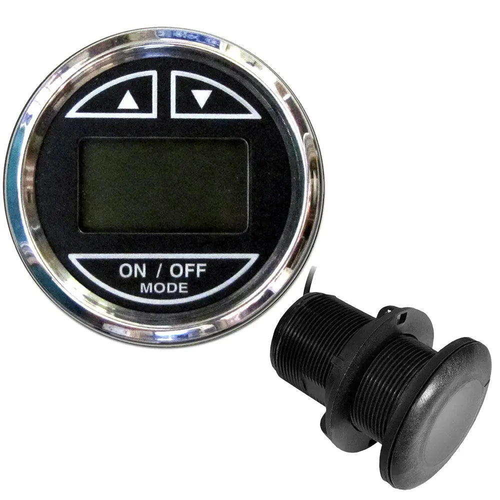 Faria Chesapeake Black 2’’ Depth Sounder w/Thru-Hull Transducer [13795] - Gauges
