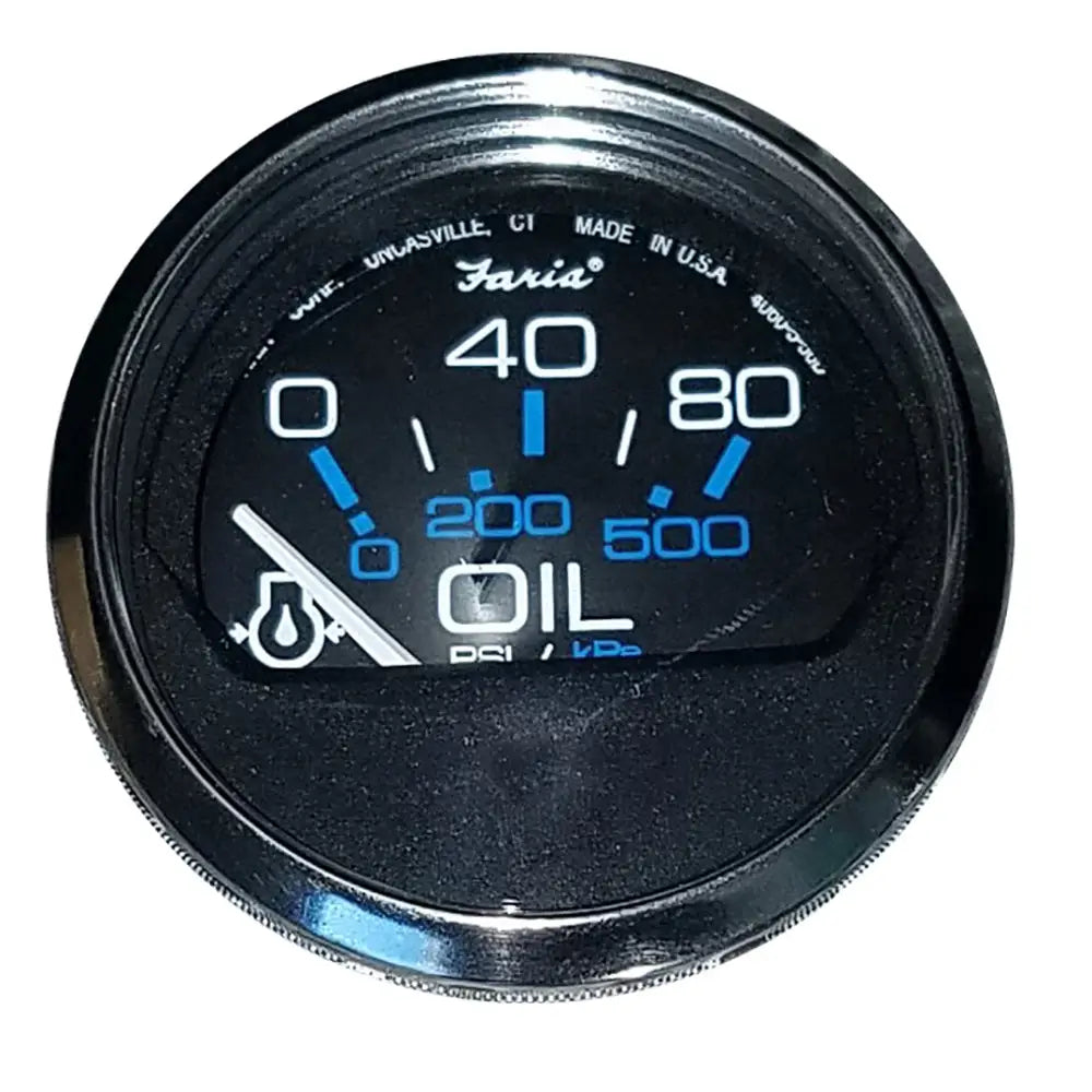 Faria Chesapeake Black 2’’ Oil Pressure Gauge (80 PSI) [13702] - Gauges