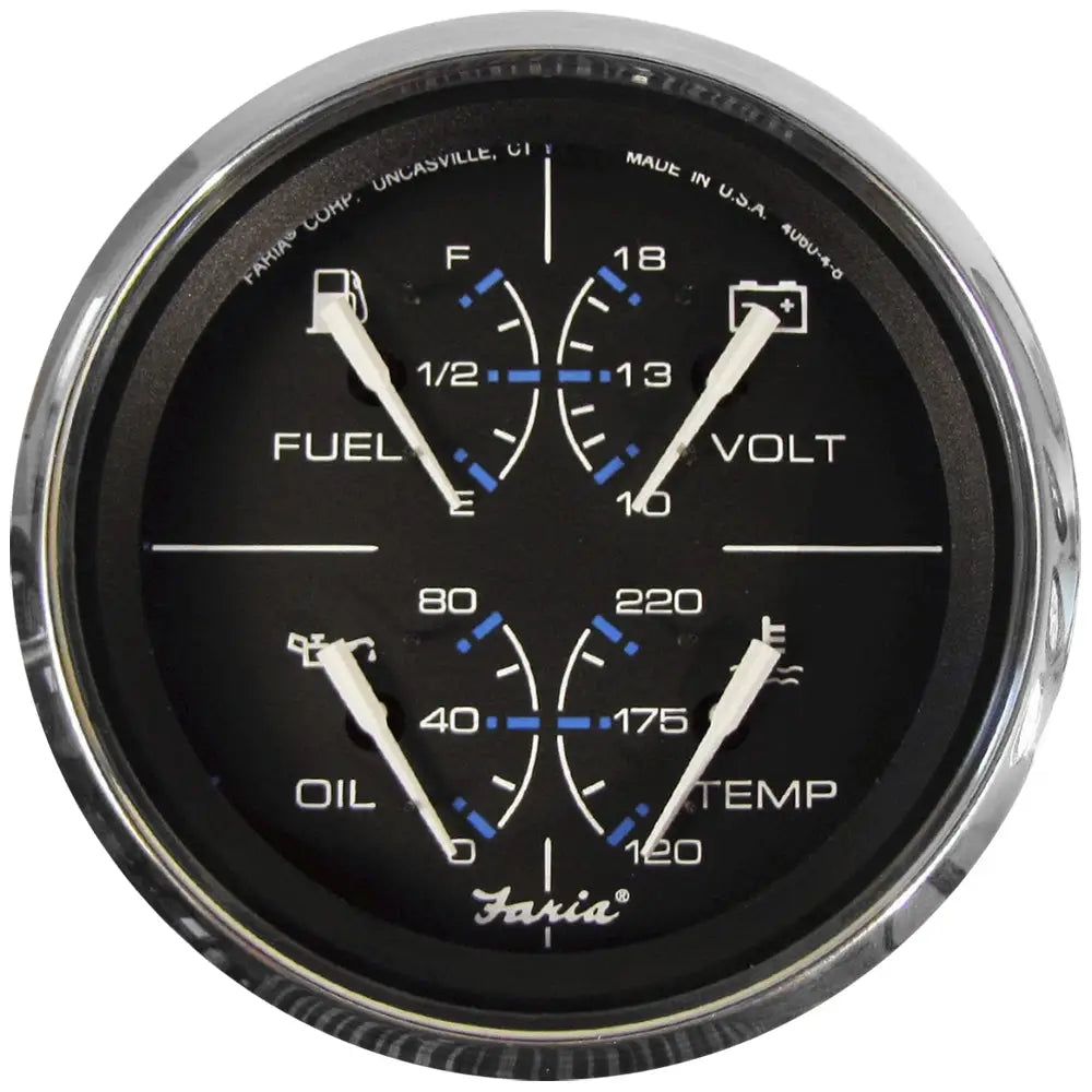 Faria Chesapeake Black 4’’ Multifunction Gauge [33751] - Gauges