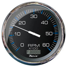 Faria Chesapeake Black 5’’ Tachometer w/Digital Hourmeter - 6000 RPM (Gas) (Inboard) [33763] - Gauges