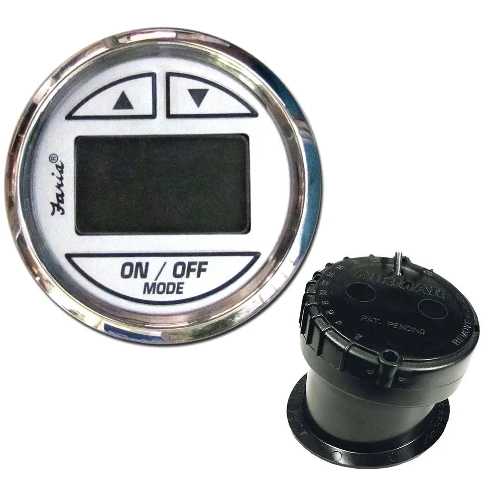 Faria Chesapeake White SS 2’’ Depth Sounder w/In-Hull Transducer [13851] - Gauges