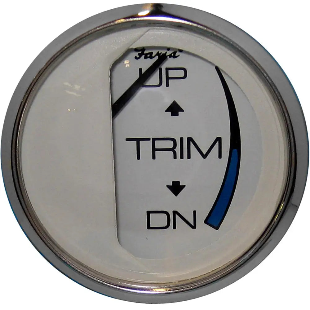 Faria Chesapeake White SS 2’’ Trim Gauge (Mercury / Mariner / Mercruiser / Volvo DP / Yamaha - 01 and Newer) [13807]