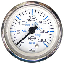 Faria Chesapeake White SS 2’’ Water Pressure Gauge (30 PSI) [13812] - Gauges
