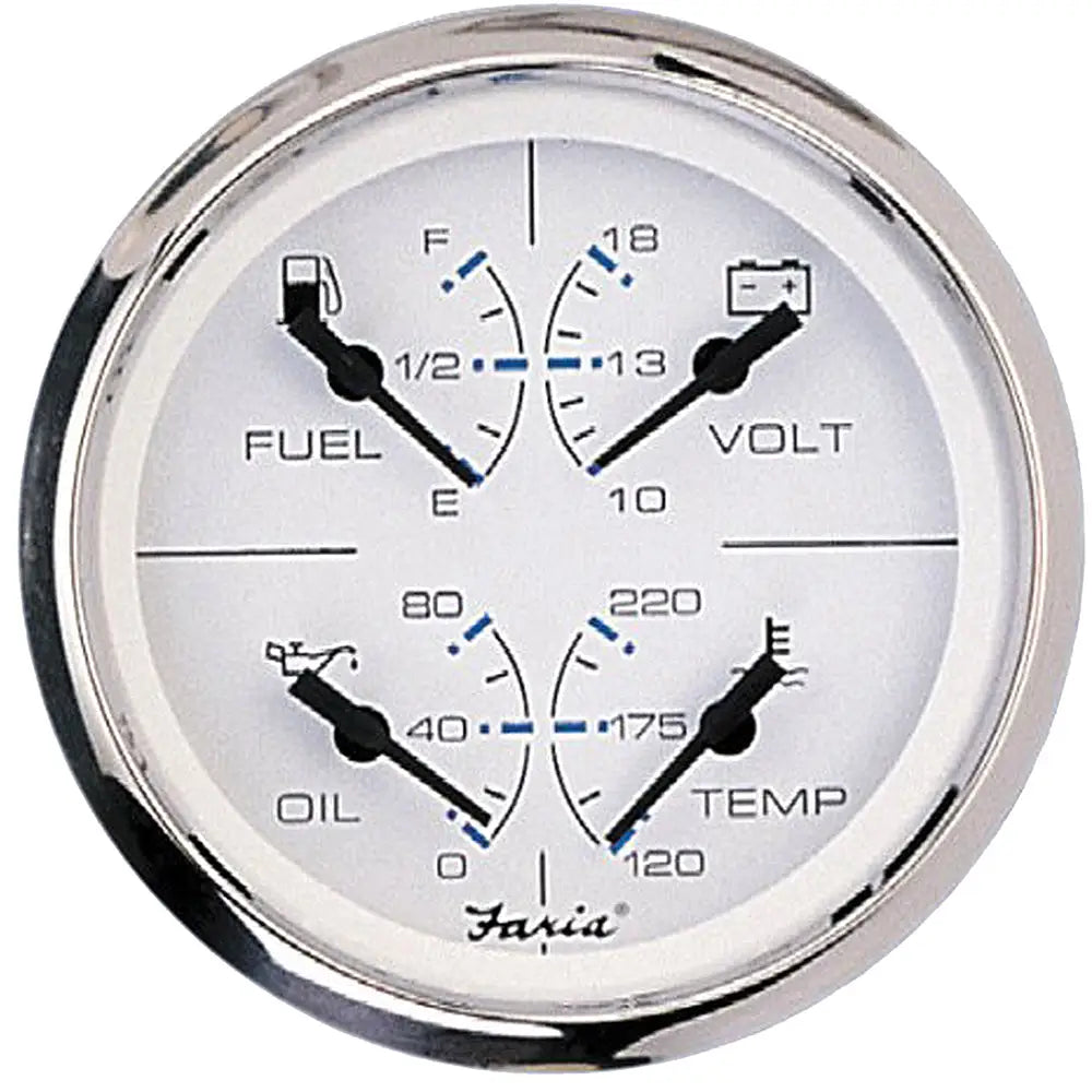 Faria Chesapeake White SS 4’’ Multifunction Gauge [33851] - Gauges