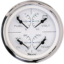 Faria Chesapeake White SS 4’’ Multifunction Gauge [33851] - Gauges