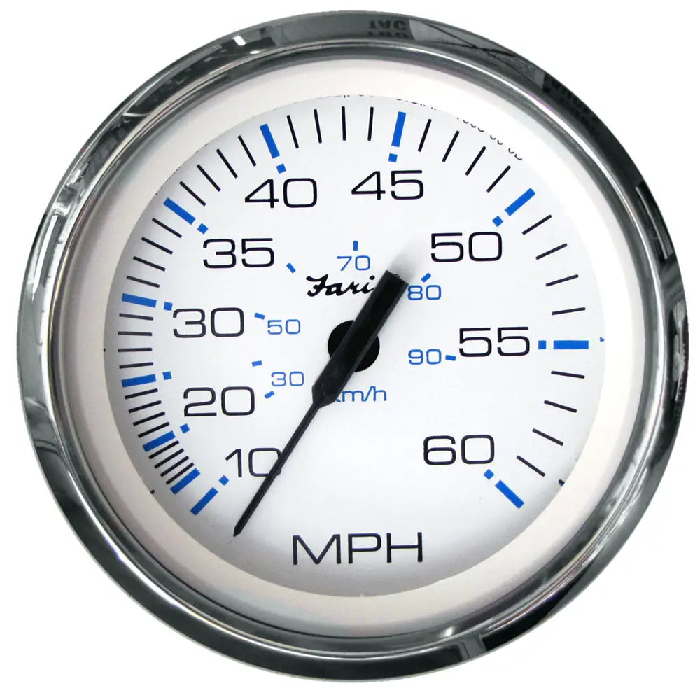 Faria Chesapeake White SS 4’’ Speedometer - 60MPH (Pitot) [33811] - Gauges