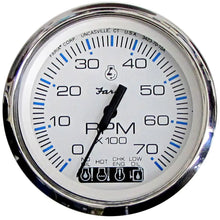 Faria Chesapeake White SS 4’’ Tachometer w/Systemcheck Indicator - 7000 RPM (Gas) (Johnson/Evinrude Outboard) [33850]