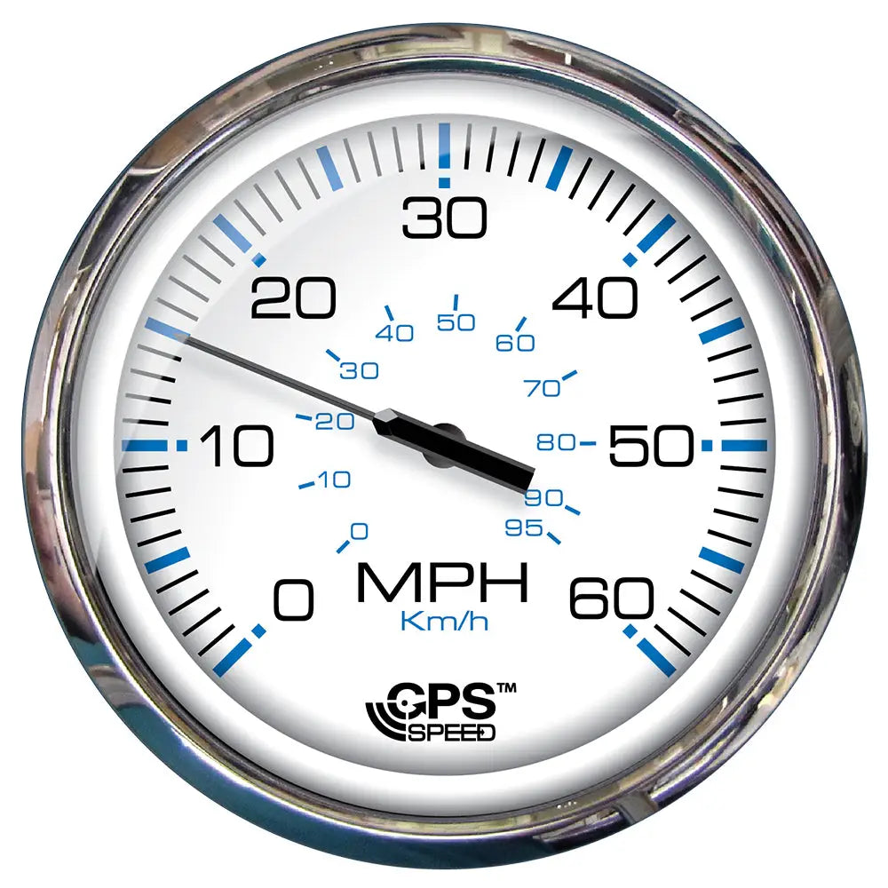 Faria Chesapeake White SS 5’’ Speedometer - 60 MPH (GPS)(Studded) [33861] - Gauges