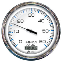 Faria Chesapeake White SS 5’’ Tachometer w/Digital Hourmeter - 6000 RPM (Gas) (Inboard) [33863] - Gauges