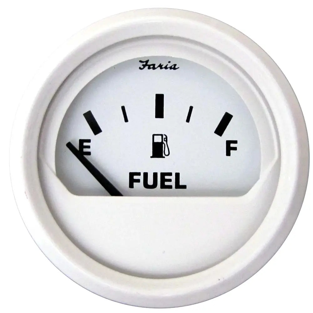 Faria Dress White 2’’ Fuel Level Gauge (E-1/2-F) [13101] - Gauges