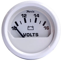 Faria Dress White 2’’ Voltmeter (10-16 VDC) [13120] - Gauges