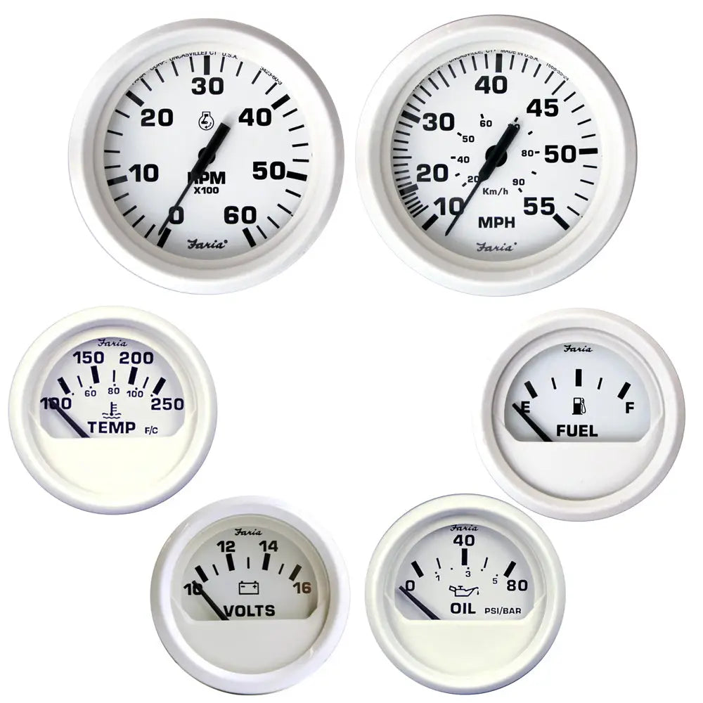 Faria Dress White Boxed Set - Inboard Motors [KT9797] - Gauges