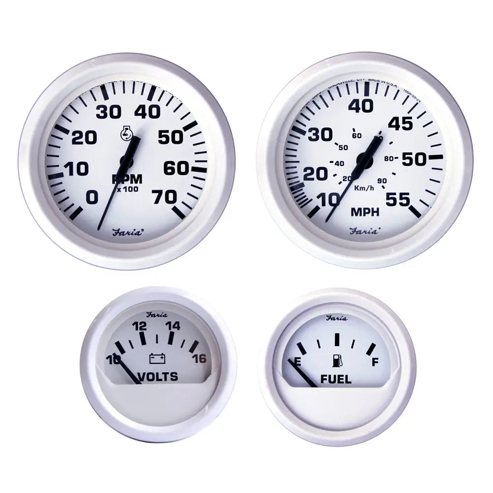 Faria Dress White Boxed Set - Outboard Motors [KT9794] - Gauges