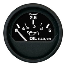 Faria Euro Black 2’’ Oil Pressure Gauge - Metric (5 Bar) [12805] - Gauges