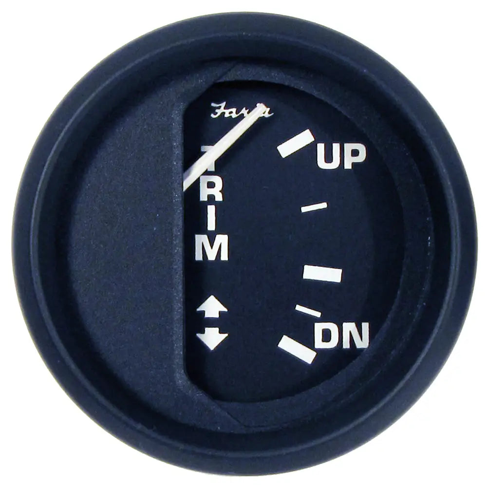 Faria Euro Black 2’’ Trim Gauge f/ Johnson/Evinrude/Suzuki Outboard [12827] - Gauges