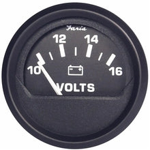 Faria Euro Black 2’’ Voltmeter (10-16 V) [12821] - Gauges