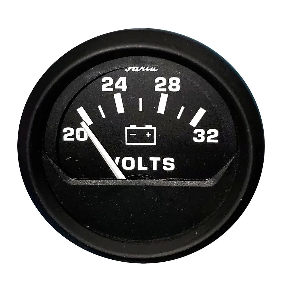 Faria Euro Black 2’’ Voltmeter (20-32 V) [12860] - Gauges