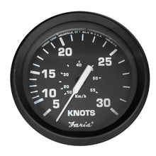 Faria Euro Black 4’’ Speedometer - 30 Knot (Pitot) [32809] - Gauges