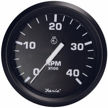 Faria Euro Black 4’’ Tachometer - 4000 RPM (Diesel - Magnetic Pick-Up) [32803] - Gauges
