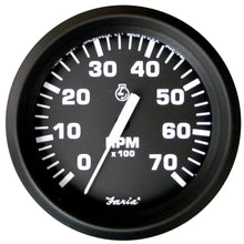 Faria Euro Black 4’’ Tachometer - 7,000 RPM (Gas - All Outboard) [32805] - Gauges