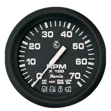 Faria Euro Black 4’’ Tachometer w/Systemcheck 7000 RPM (Gas) f/ Johnson / Evinrude Outboard) [32850] - Gauges
