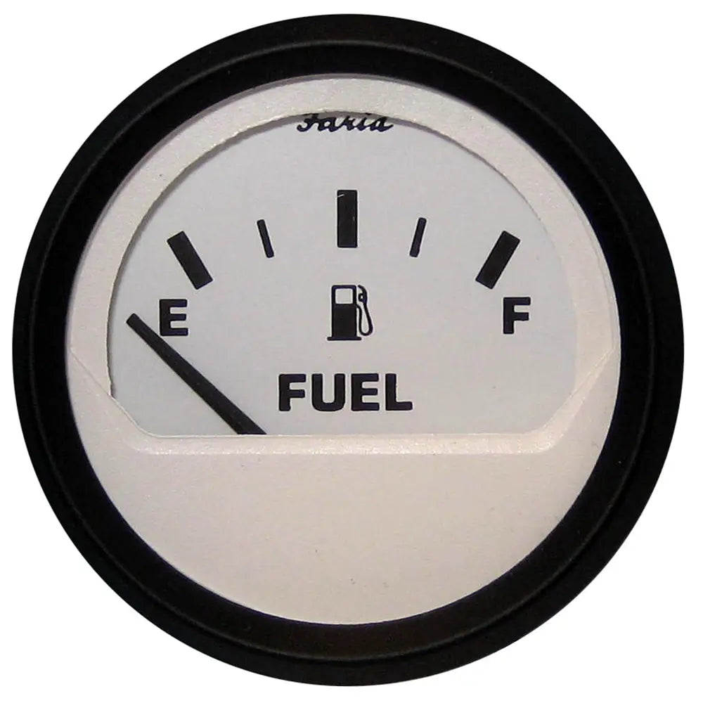 Faria Euro White 2’’ Fuel Level Gauge (E-1/2-F) [12901] - Gauges