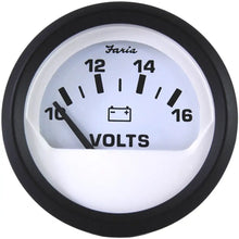 Faria Euro White 2’’ Voltmeter (10-16 VDC) [12911] - Gauges