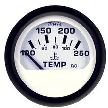 Faria Euro White 2’’ Water Temperature Gauge (100-250 DegreeF) [12904] - Gauges