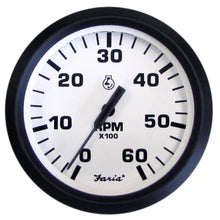 Faria Euro White 4’’ Tachometer - 6000 RPM (Gas) (Inboard I/O) [32904] - Gauges