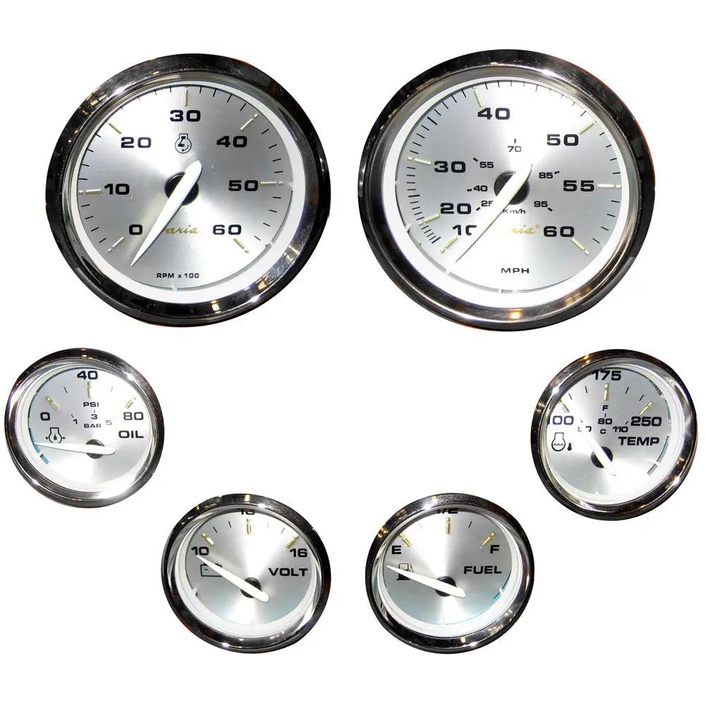 Faria Kronos Boxed Set of 6 Gauges f/ Inboard Motors [KTF024] - Gauges