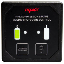 Fireboy-Xintex Deluxe Helm Display w/Membrane Switch Remote Horn LEDs f/Engine Shutdown System - Black Bezel Display