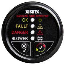 Fireboy-Xintex Gasoline Fume Detector w/Blower Control - Black Bezel - 12V [G-1BB-R] - Fume Detectors