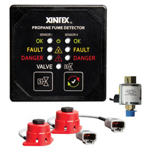 Fireboy-Xintex Propane Fume Detector 2 Channel 2 Sensors Solenoid Valve Control 20 Cable - 24V DC [P-2BS-24-R] - Fume