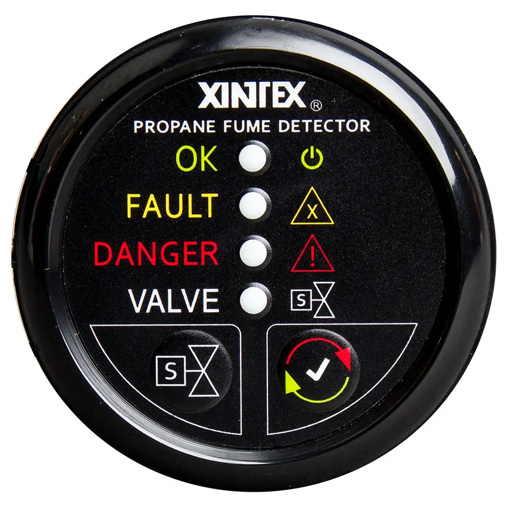 Fireboy-Xintex Propane Fume Detector w/Automatic Shut-Off Plastic Sensor - No Solenoid Valve - Black Bezel Display