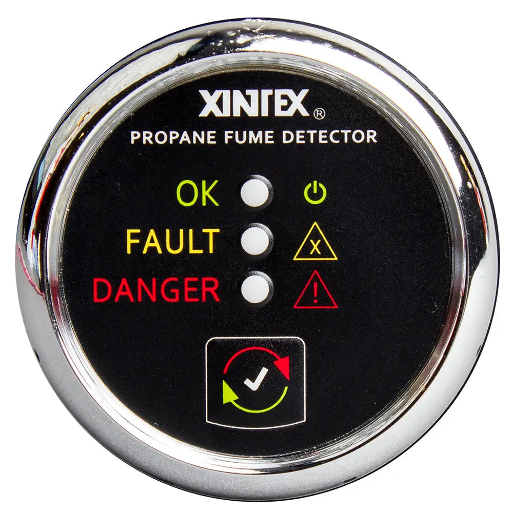 Fireboy-Xintex Propane Fume Detector w/Plastic Sensor - No Solenoid Valve - Chrome Bezel Displa [P-1C-R] - Fume